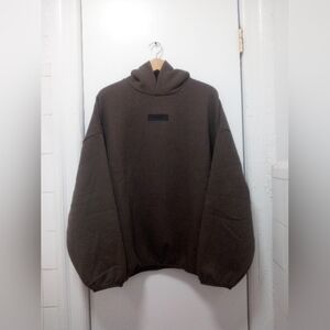 Essentials Fear Of God Heather Wood Hoodie Sz Medium